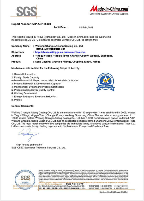 Certifié SGS